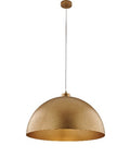 Lampada a Sospensione Industrial in Ferro con Decori Oro, Argento, Rame o Ruggine – Oro – 1 luce – Ø50 cm