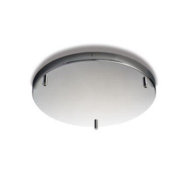 Rosone Multicavo Circolare in Ferro – Cromo Lucido – Ø40 cm