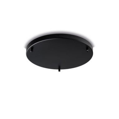 Rosone Multicavo Circolare in Ferro – Nero – Ø40 cm