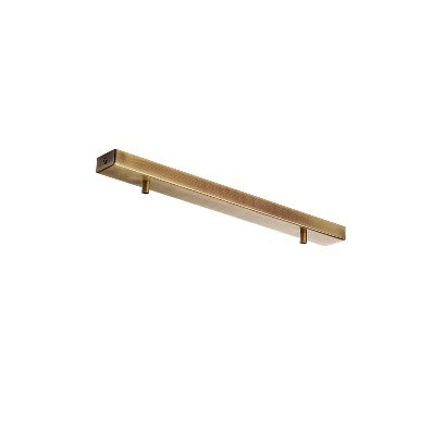 Rosone Multicavo Rettangolare in Ferro – Bronzato – 50x5 cm
