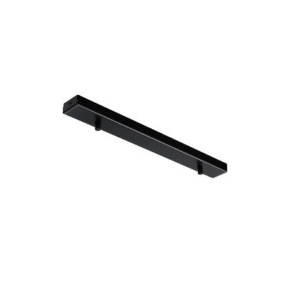 Rosone Multicavo Rettangolare in Ferro – Nero – 50x5 cm