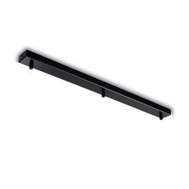 Rosone Multicavo Rettangolare in Ferro – Nero – 70x5 cm