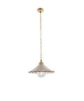 Lampada a Sospensione Vintage in Ferro con Diffusori in Ceramica Traforata – Avorio / Decapè