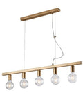 Lampada a Sospensione Classica in Ferro Nero e Oro o Bianco e Argento – Oro Antico – 5 luci