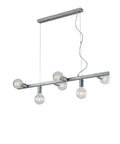 Lampada a Sospensione Classica in Ferro Nero e Oro o Bianco e Argento – Argento – 6 luci