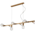 Lampada a Sospensione Classica in Ferro Nero e Oro o Bianco e Argento – Oro Antico – 8 luci