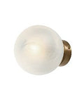 Applique Moderna in Ferro con Sfera in Vetro – Bronzato