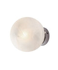 Applique Moderna in Ferro con Sfera in Vetro – Cromo Lucido