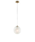 Lampada a Sospensione Moderna in Ferro con Sfera in Vetro – Bronzato
