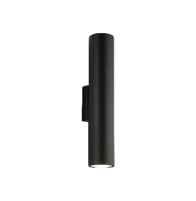 Applique Moderna in Ferro Laccato con Faretto GU10 – Nero