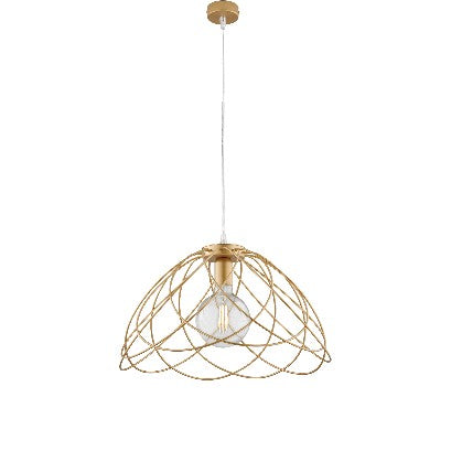 Lampadario Vintage in Ferro Bianco Shabby, Oro o Ruggine – Oro