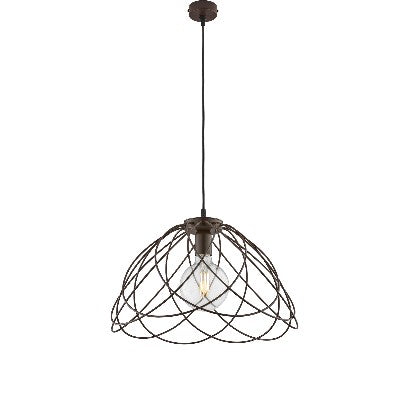 Lampadario Vintage in Ferro Bianco Shabby, Oro o Ruggine – Ruggine