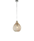 Lampada a Sospensione Moderna con Vetro Soffiato Effetto Cristallo – Ambra – 1 luce