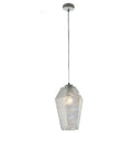 Lampada a Sospensione Moderna con Vetro Soffiato Trasparente, Grigio o Ambra – Trasparente – 1 luce