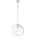 Lampada a Sospensione Moderna in Ferro con Fascia Traforata – Bianco – 1 luce