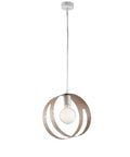 Lampada a Sospensione Moderna in Ferro con Fascia Traforata – Bianco / Tortora – 1 luce