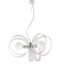 Lampada a Sospensione Moderna in Ferro con Fascia Traforata – Bianco – 3 luci