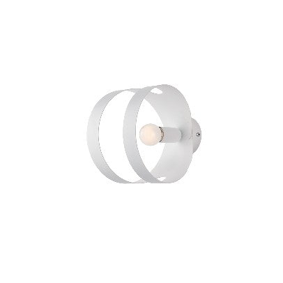 Applique Moderna in Ferro con Fascia Traforata – Bianco