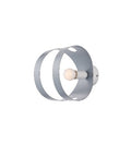 Applique Moderna in Ferro con Fascia Traforata – Bianco / Grigio