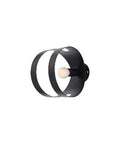 Applique Moderna in Ferro con Fascia Traforata – Nero