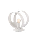 Lampada da Tavolo Moderna in Ferro con Fascia Traforata – Bianco