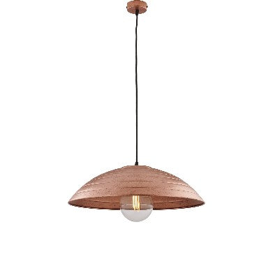 Lampada a Sospensione Industrial in Ferro Nero con Decoro Oro, Argento, Rame o Ruggine – Rame