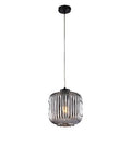 Lampada a Sospensione Moderna con Vetro Soffiato Grigio Specchiato o Ambra – Grigio Specchiato