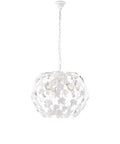 Lampadario Shabby Chic in Ferro Bianco o Avorio e Oro con Strass – Bianco Shabby – 3 luci