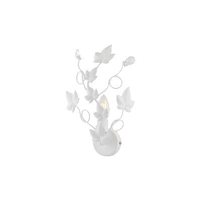 Applique Shabby Chic in Ferro Bianco o Avorio e Oro con Strass – Bianco Shabby