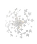 Plafoniera Shabby Chic in Ferro Bianco o Avorio e Oro con Strass – Bianco Shabby – 4 luci