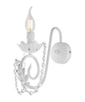 Applique Shabby Chic in Ferro Bianco o Avorio e Oro con Strass – Bianco Shabby