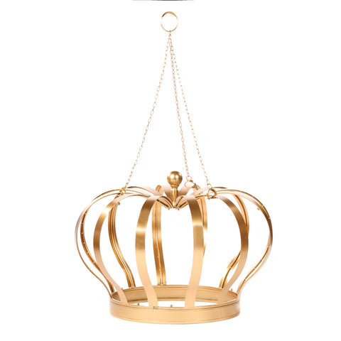 Corona Decorativa da Appendere in Metallo Oro – Goodwill, 100cm