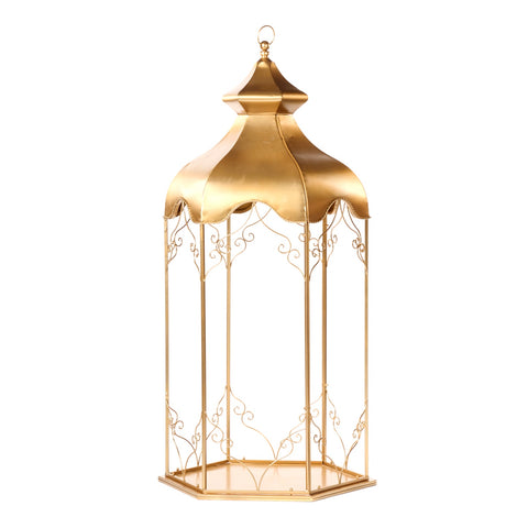 Lanterna Decorativa Grande in Metallo Oro – Goodwill, 182cm