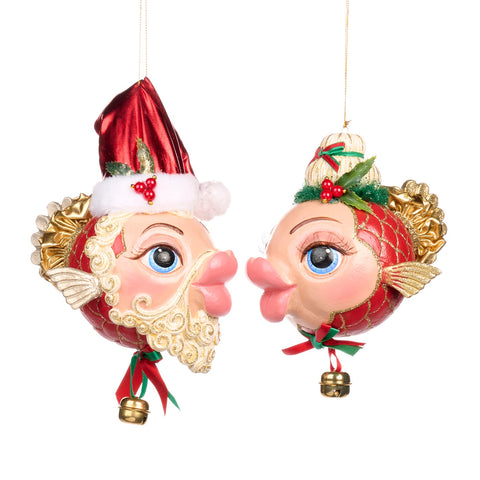 Addobbo Natalizio Pesce Palla Santa Baby Babbo e Mamma Natale – Goodwill, 16,5cm