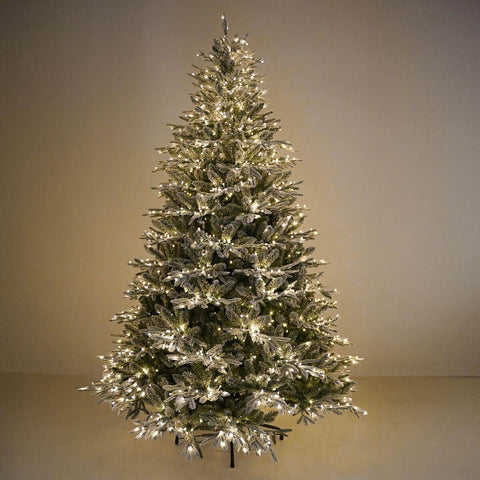 Albero di Natale Innevato Canada Lux con 3450 LED Integrati in PE+PVC – Kaluka Shabby Chic, H.300cm