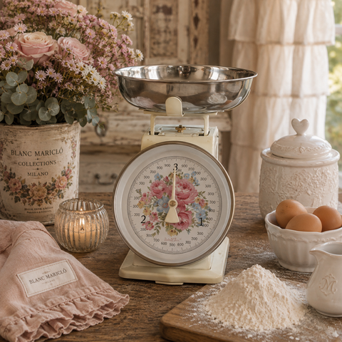 BÁSCULA DE COCINA RETRO MARIE BEIGE