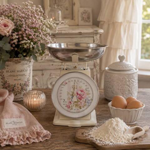 BÁSCULA DE COCINA RETRO MARIE BEIGE