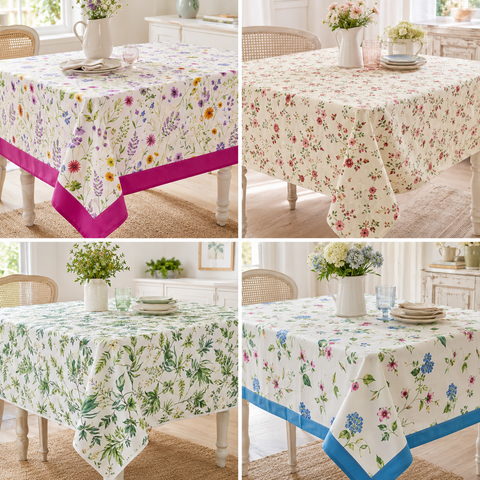 Tovaglia Antimacchia Rettangolare Nature Fantasia Floreale - 140x180cm
