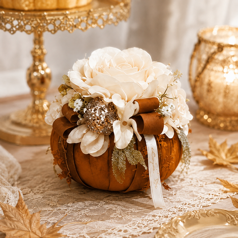 Pouf Autumn in Rose by Mata Creazioni - Mignon (8 cm) o Piccolo (12 cm)