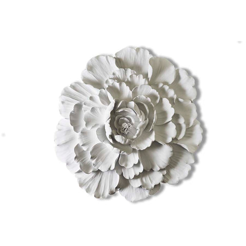 Decorazione da Muro Peonia Ø44 cm – Colore Bianco Ostuni – Henriette