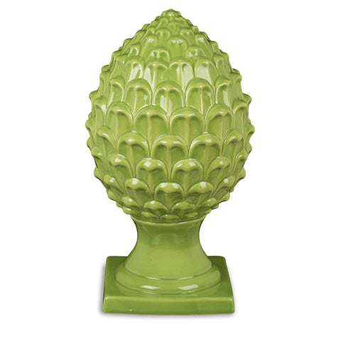 Green porcelain pine cone