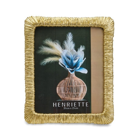 Portafoto Henriette con Cornice Fili Oro – Formato 25x30 cm (foto 20x25 cm)