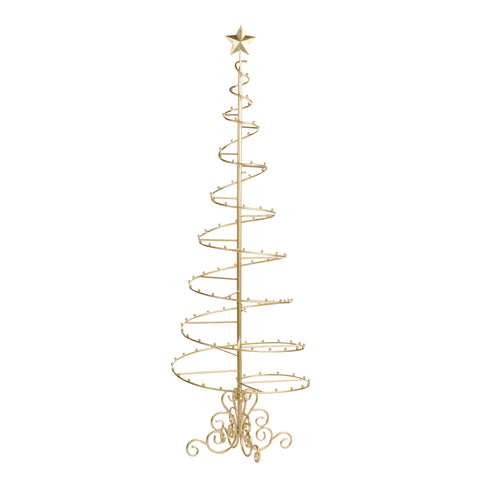 Christmas tree h180cm in gold metal