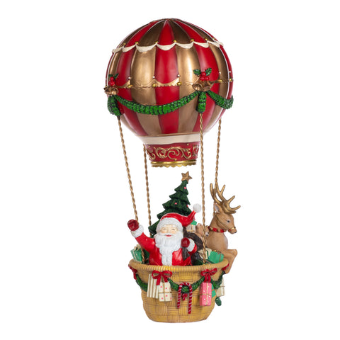 Decorazione Natalizia "Mongolfiera Babbo Natale" 43cm