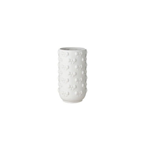 L’Arte di Nacchi – Vaso Fiocchi in Ceramica Bianco 20 cm – Decorazione Elegante per Casa