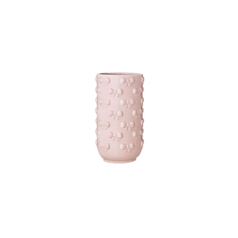 L’Arte di Nacchi – Vaso Fiocchi in Ceramica Rosa 20 cm – Vaso Decorativo Elegante