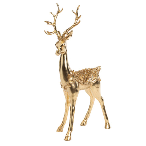 Christmas decoration gold deer figurine