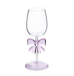 Calice in vetro con fiocco rosa – 22,5 cm