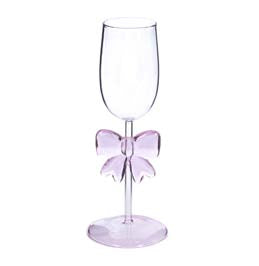 Flûte in vetro con fiocco rosa – 24 cm