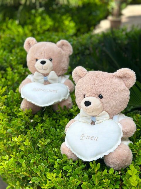 Osito de peluche personalizable hecho a mano – 30 cm – Hecho a mano con accesorios personalizados